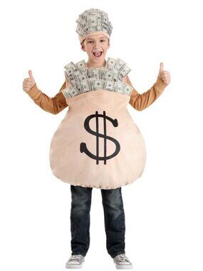 Kids Money Bag of Cash Halloween Costume